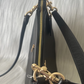 Coach Purse Teri Hobo Pebbled Leather Bag CV935 In Gold/Black
