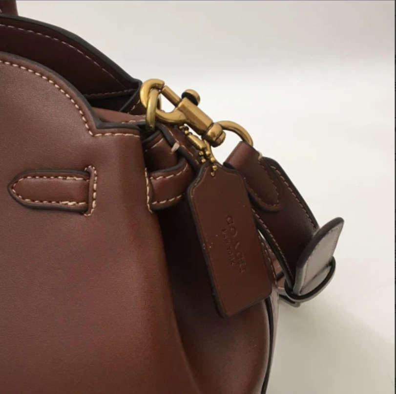 COACH CU218 Empire Carryall Bag 28 Hand Bag Glovetanned Leather