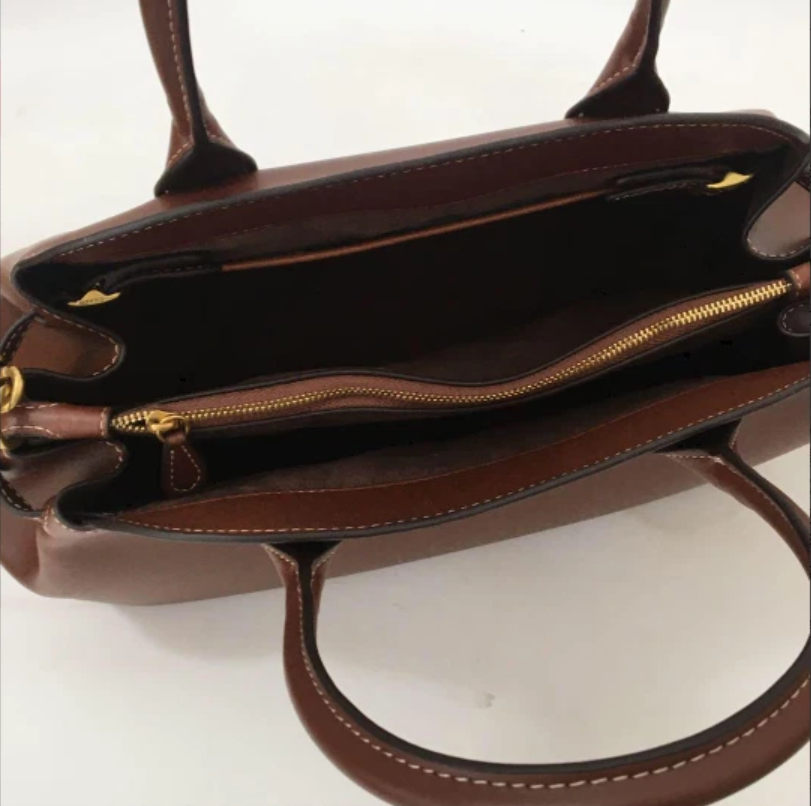 COACH CU218 Empire Carryall Bag 28 Hand Bag Glovetanned Leather