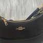 Coach Purse Teri Hobo Pebbled Leather Bag CV935 In Gold/Black