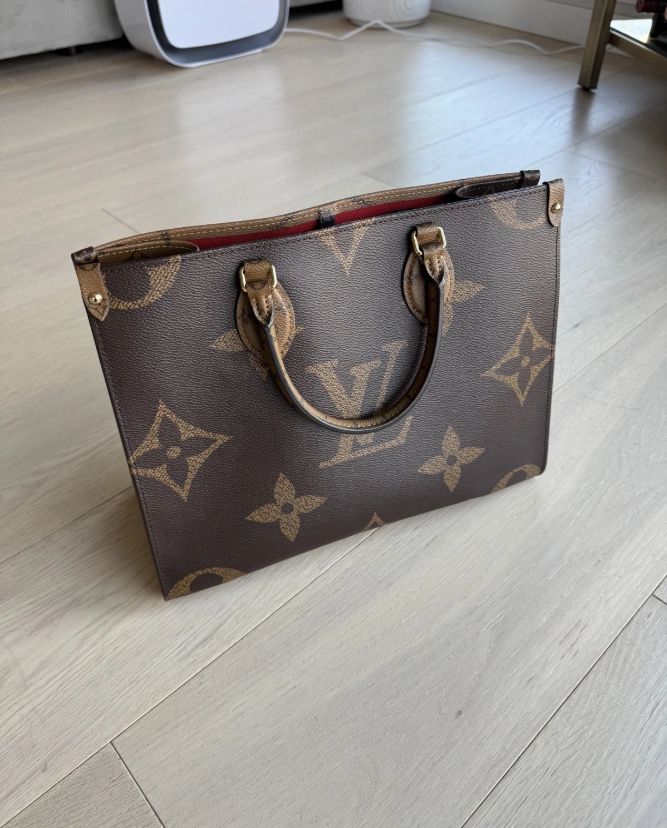 Louis Vuitton On The Go Tote MM Brown Monogram Reverse Authentic