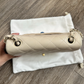 Chanel Rectangular Classic Mini Flap Bag Beige Lambskin Leather Gold Hardware Authentic