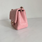 CHANEL Classic Flap CC Light Gold Hardware Shoulder Bag Mini Square Pink Leather Authentic