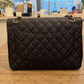 CHANEL Black Quilted Double Flap Bag MAXI gold hardware Authentic