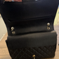 CHANEL Black Quilted Double Flap Bag MAXI gold hardware Authentic