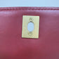 Chanel Burgundy Leather Flap Crossbody with Gold Hardware Accordion Chain Bag