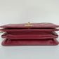 Chanel Burgundy Leather Flap Crossbody with Gold Hardware Accordion Chain Bag
