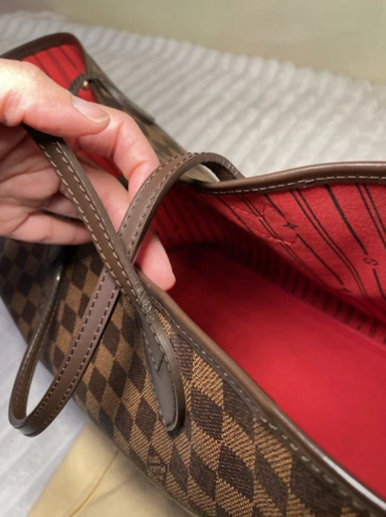 Louis Vuitton Neverfull GM Damier Ebene Tote Bag Authentic