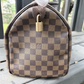 Louis Vuitton Speedy 30 Damier Ebene With Lock And Key Excellent Condition