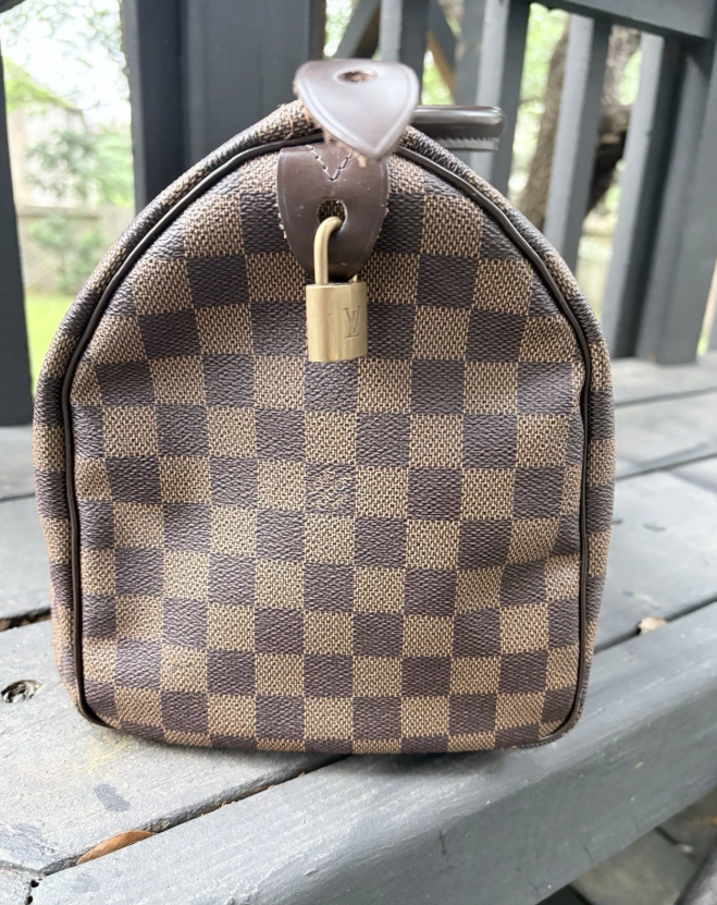 Louis Vuitton Speedy 30 Damier Ebene With Lock And Key Excellent Condition