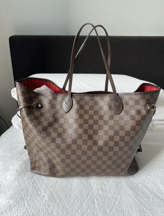 Authentic Vintage Louis Vuitton Neverfull GM Damier Ebene Canvas