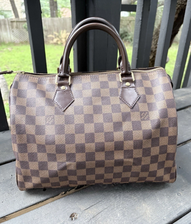 Louis Vuitton Speedy 30 Damier Ebene With Lock And Key Excellent Condition