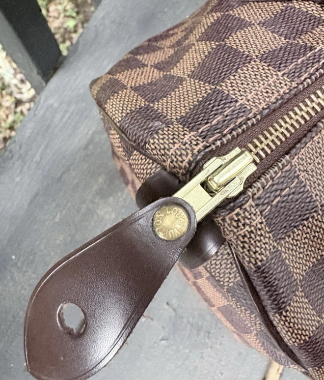 Louis Vuitton Speedy 30 Damier Ebene With Lock And Key Excellent Condition